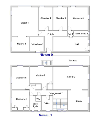 Vente Immeuble Maison de 2 logements : 1T3 et 1T6 avec piscine et garage sur 1675 m2 de terrain, 26100 ROMANS SUR ISERE Romans sur isere