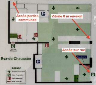   Locaux commerciaux - A VENDRE - 110 m² non divisibles Courbevoie