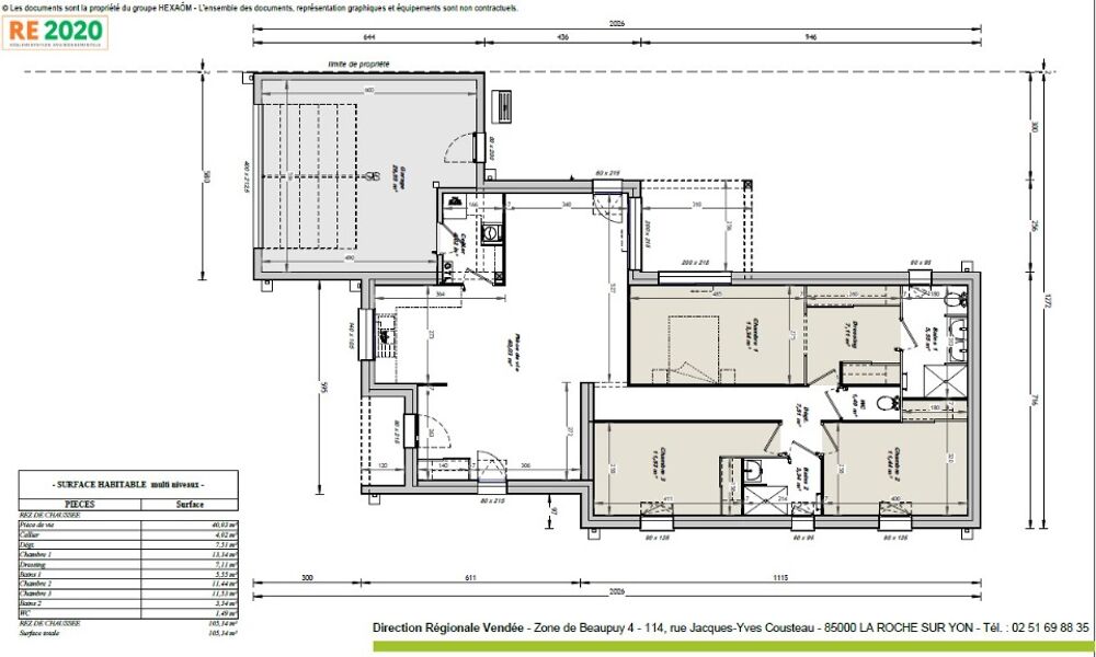 MAISON À CONSTRUIRE DE 105 M² PROCHE DE BOIS-DE-CÉNÉ, 4 ....
