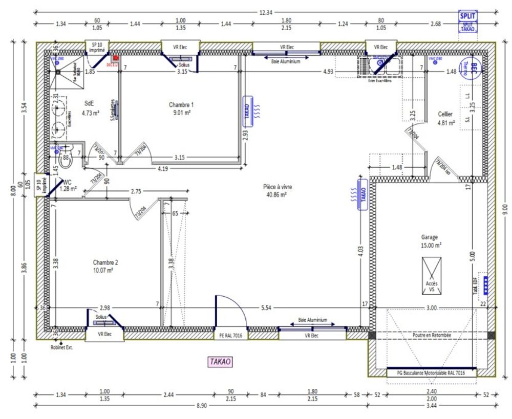 MAISON À CONSTRUIRE DE 70 M² PROCHE DE LE BLANC, 3 PIÈCE....