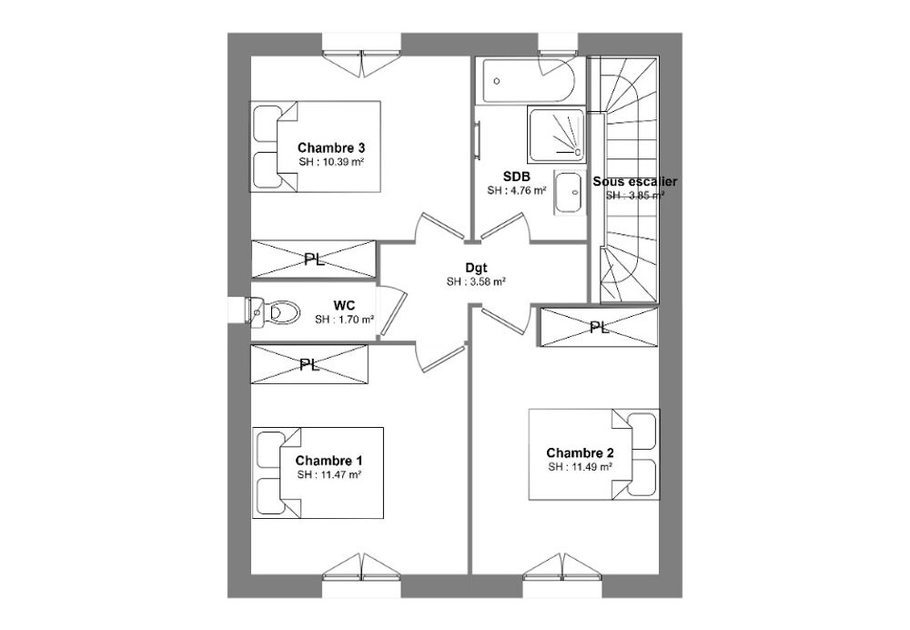 PROJET DE CONSTRUCTION - Maison F4 (95 m²) à Saint-Pargo....