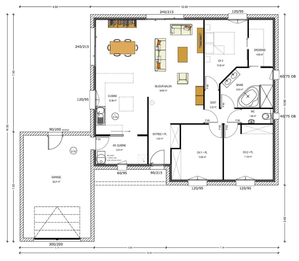 vente Maison - 5 pièce(s) - 100 m² Challans (85300)