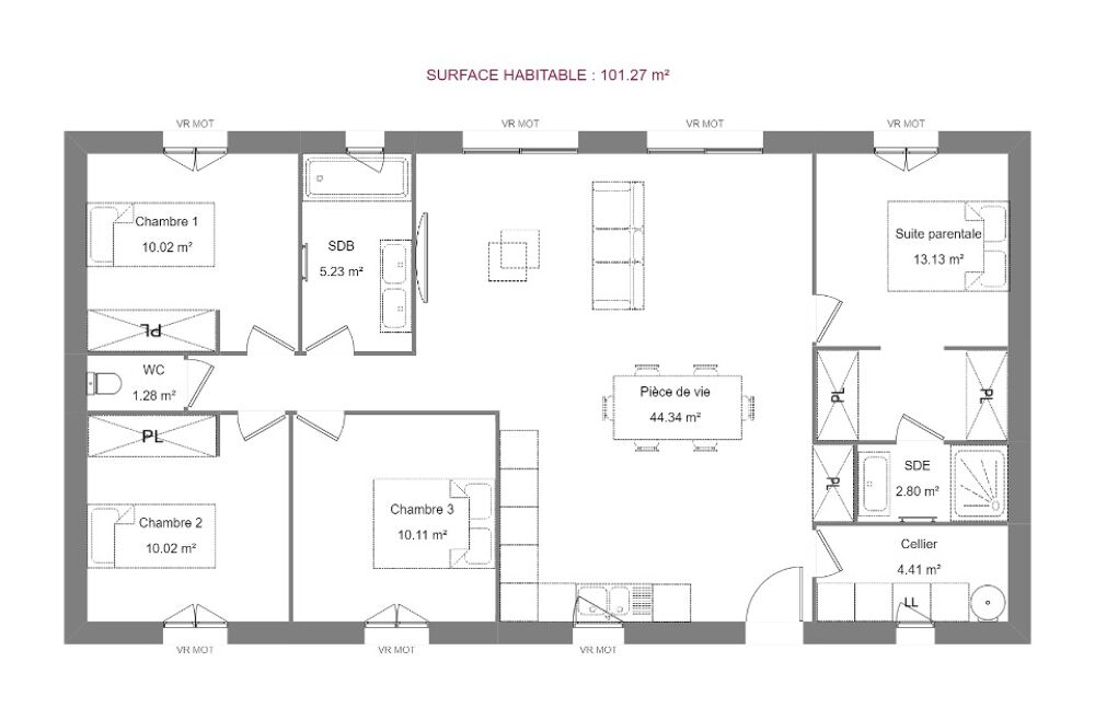 vente Maison - 3 pièce(s) - 101 m² Vierzon (18100)