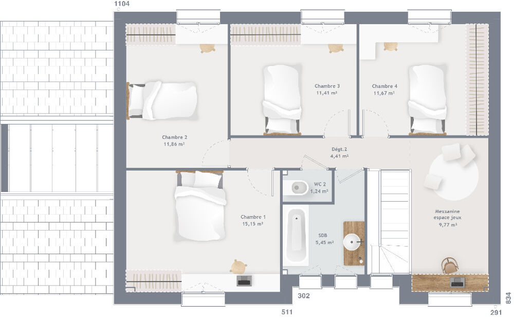 vente Maison - 8 pice(s) - 140 m Crosmires (72200)