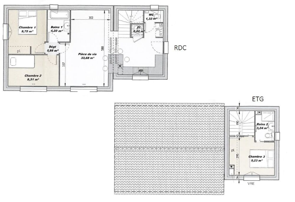 Maisons France Confort vous propose ce modèle en étage p....