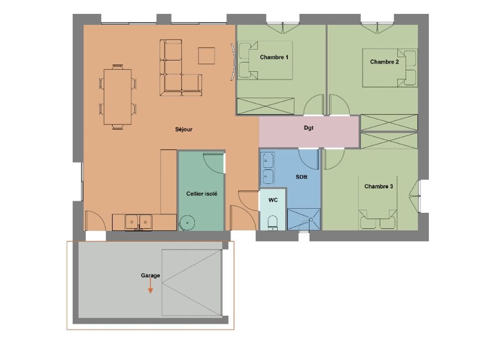 vente Maison - 4 pièce(s) - 80 m² Ploemeur (56270)