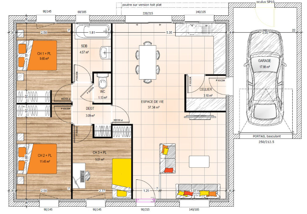 vente Maison - 5 pièce(s) - 79 m² Lézigné (49430)