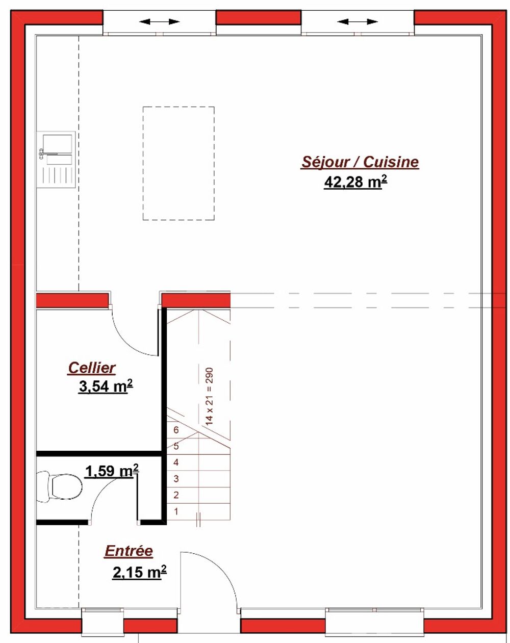 vente Maison - 4 pièce(s) - 96 m² Lognes (77185)