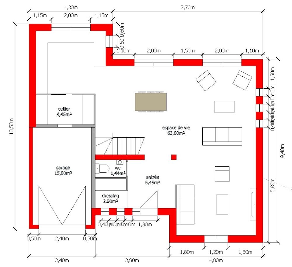 vente Maison - 6 pièce(s) - 151 m² Boullay-les-Troux (91470)