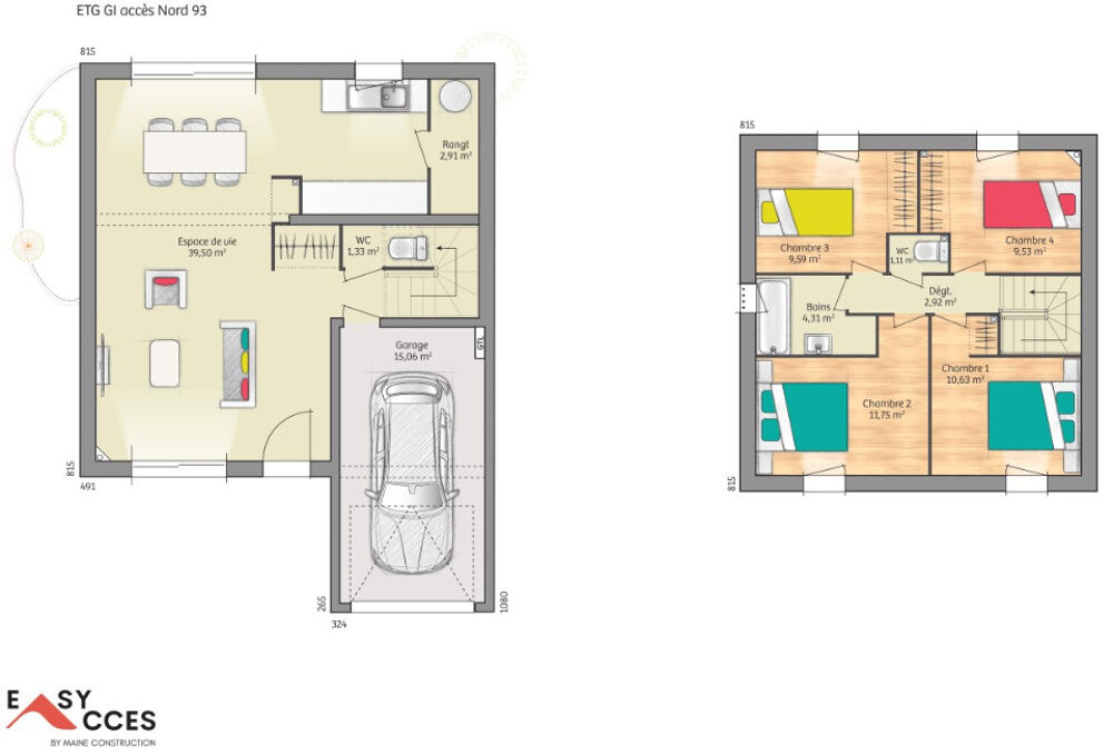 MAISON NEUVE À YVRÉ-L'ÉVÊQUE D'UNE SURFACE DE 93 M², PRO....