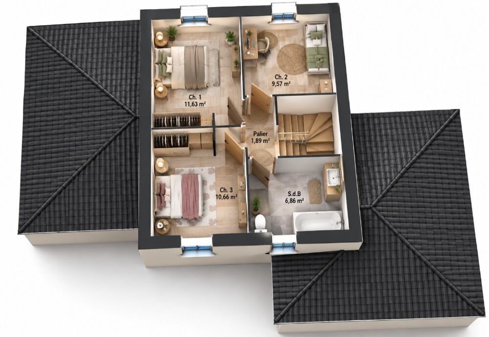 vente Maison - 5 pièce(s) - 98 m² Perthes (77930)