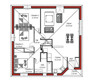  Maison � vendre 4 pi�ces 90 m�