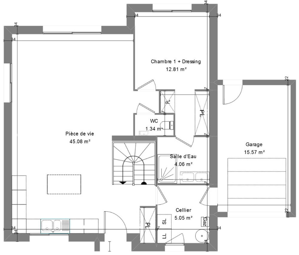 vente Maison - 5 pièce(s) - 114 m² Saint-Paterne-Racan (37370)