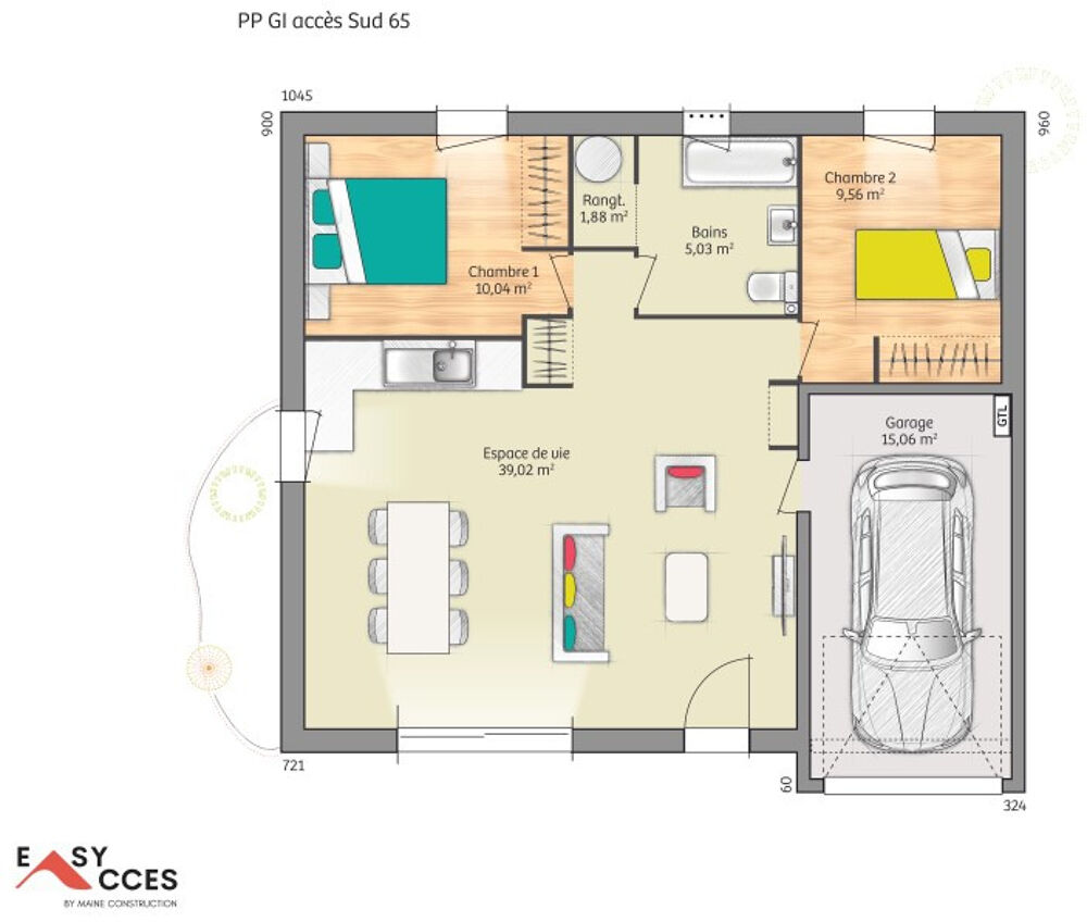 vente Maison - 2 pièce(s) - 65 m² Pruillé-le-Chétif (72700)