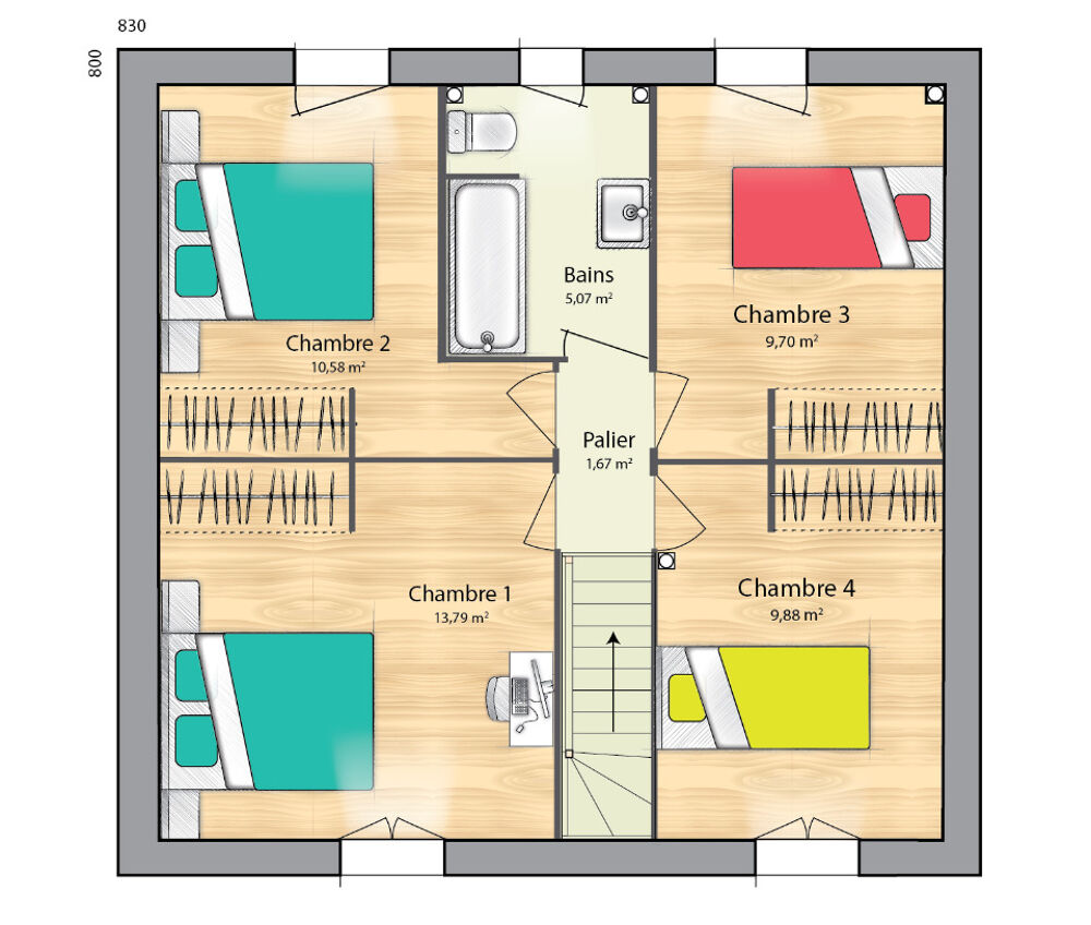 vente Maison - 6 pièce(s) - 89 m² Saint-Ouen-l'Aumône (95310)
