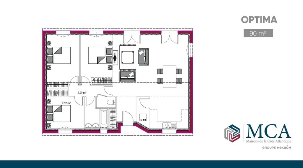 MAISON À CONSTRUIRE DE 90 M² IDÉALEMENT SITUÉE AU BARP, ....