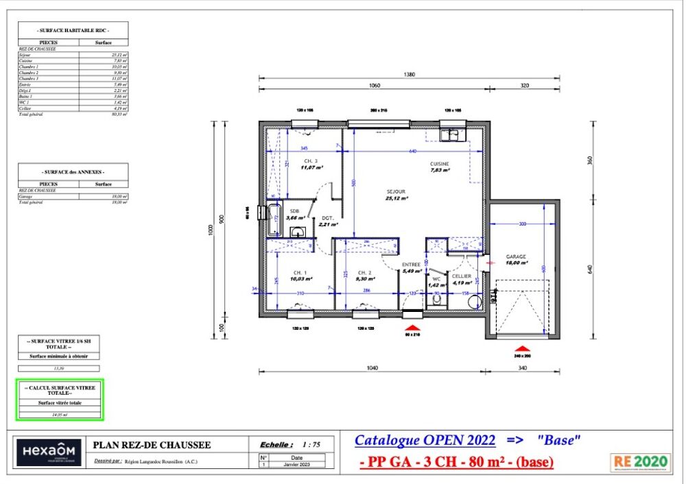 vente Maison - 4 pièce(s) - 80 m² Saint-Jean-de-Cornies (34160)