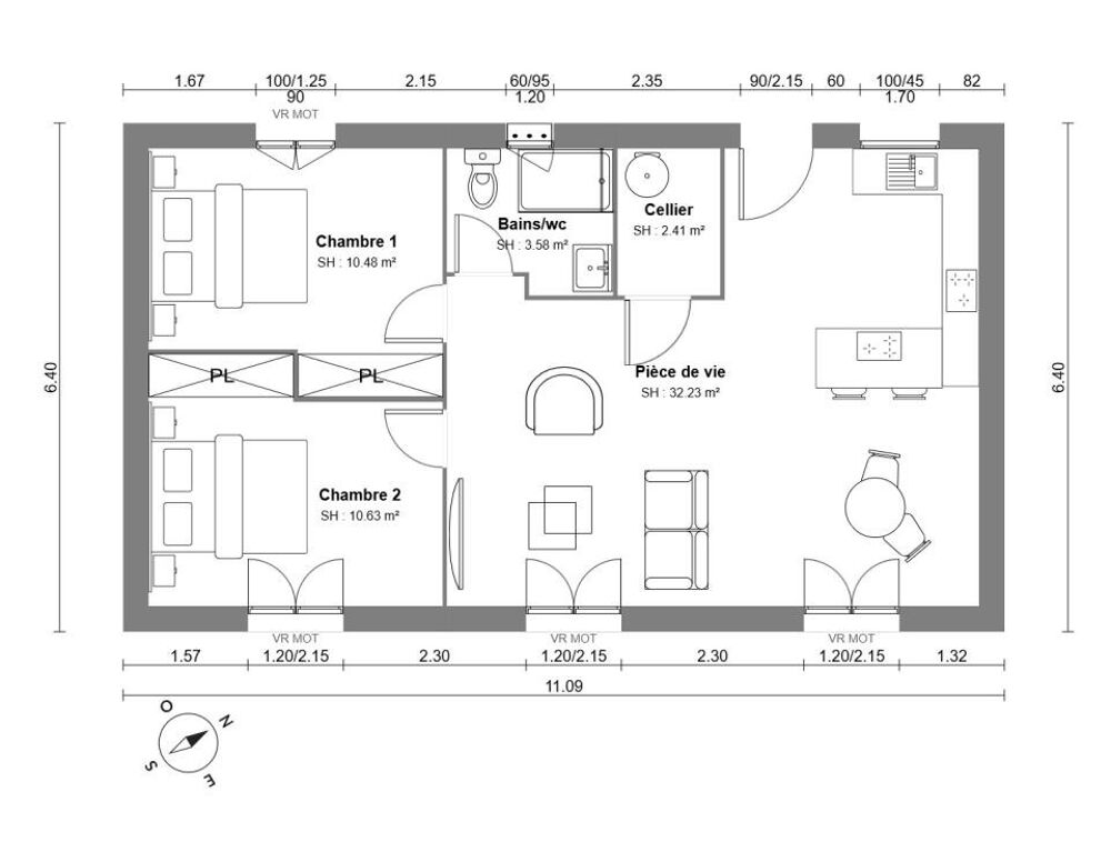 VENTE d'une maison T3 (60 m²) à Forcalquier À Forcal....