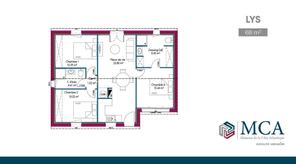 MAISON À CONSTRUIRE DE 60 M² À LA TESTE-DE-BUCH, 3 PIÈCE....