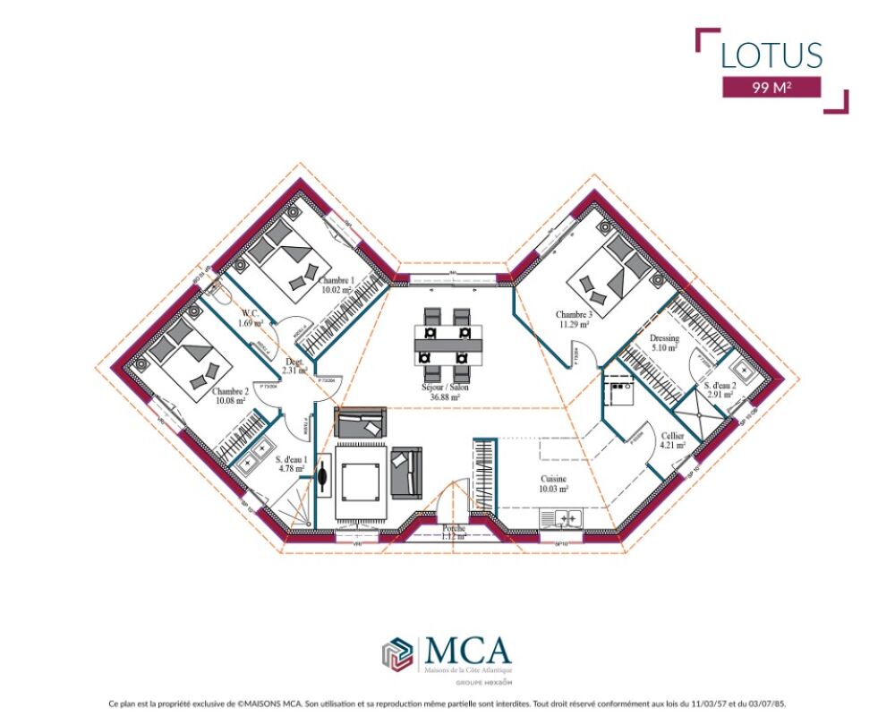 vente Maison - 4 pièce(s) - 99 m² Biganos (33380)