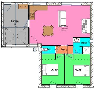  Maison 4 pi�ces 64 m� L'aiguillon-sur-vie