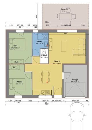  Maison � vendre 3 pi�ces 60 m�