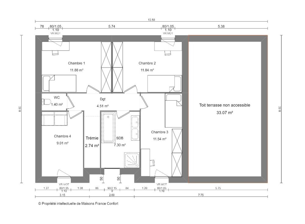vente Maison - 5 pièce(s) - 149 m² Proville (59267)