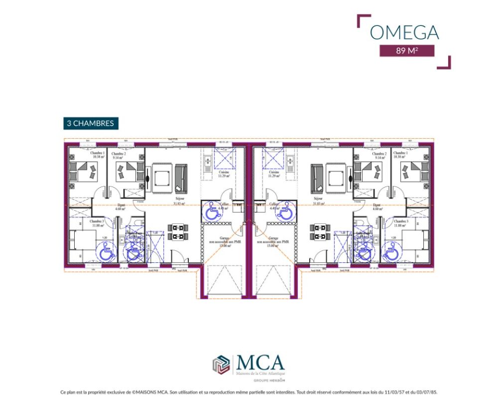 VENTE : maison F4 (89 m²) à Eyrans EMPLACEMENT PRIVI....