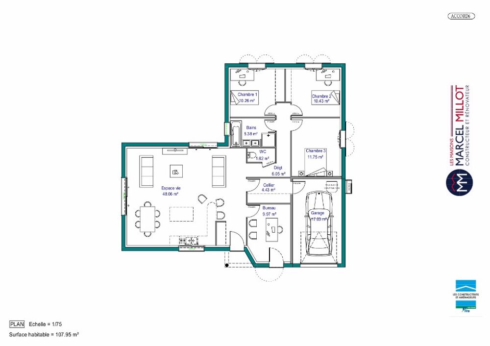vente Maison - 6 pièce(s) - 108 m² Verneuil-sur-Vienne (87430)