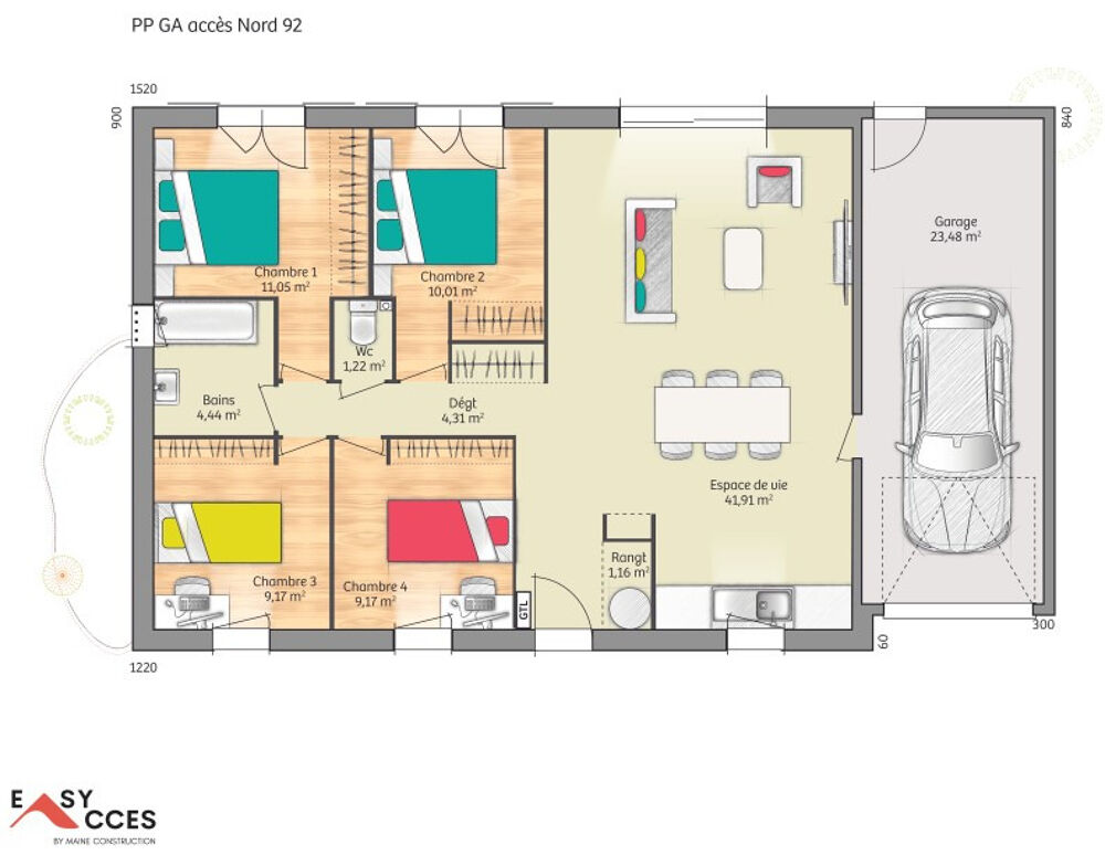 Voivres-lès-le-Mans : maison F5 (92 m²) en vente Idé....
