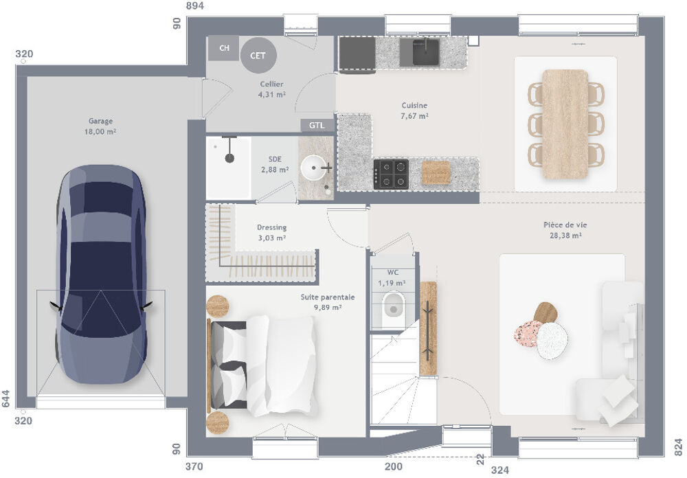 VENTE : maison F5 (85 m²) à Champagne-sur-Oise Paris....