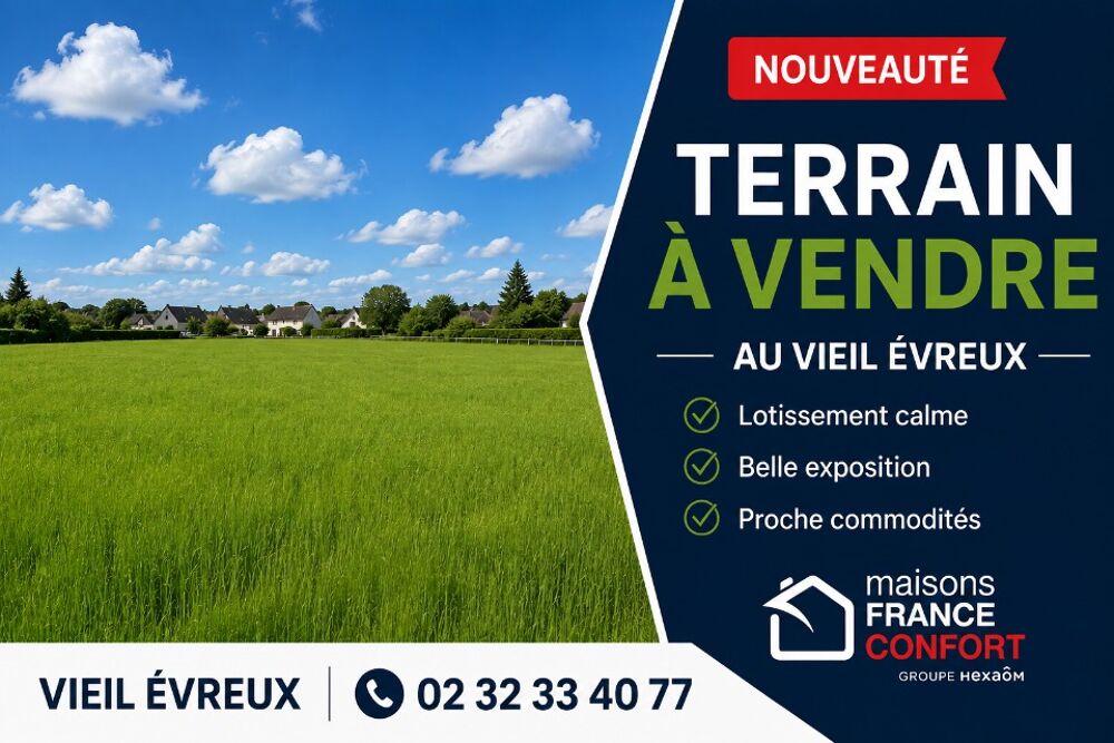 vente Terrain - 700 m² Le Vieil-Évreux (27930)