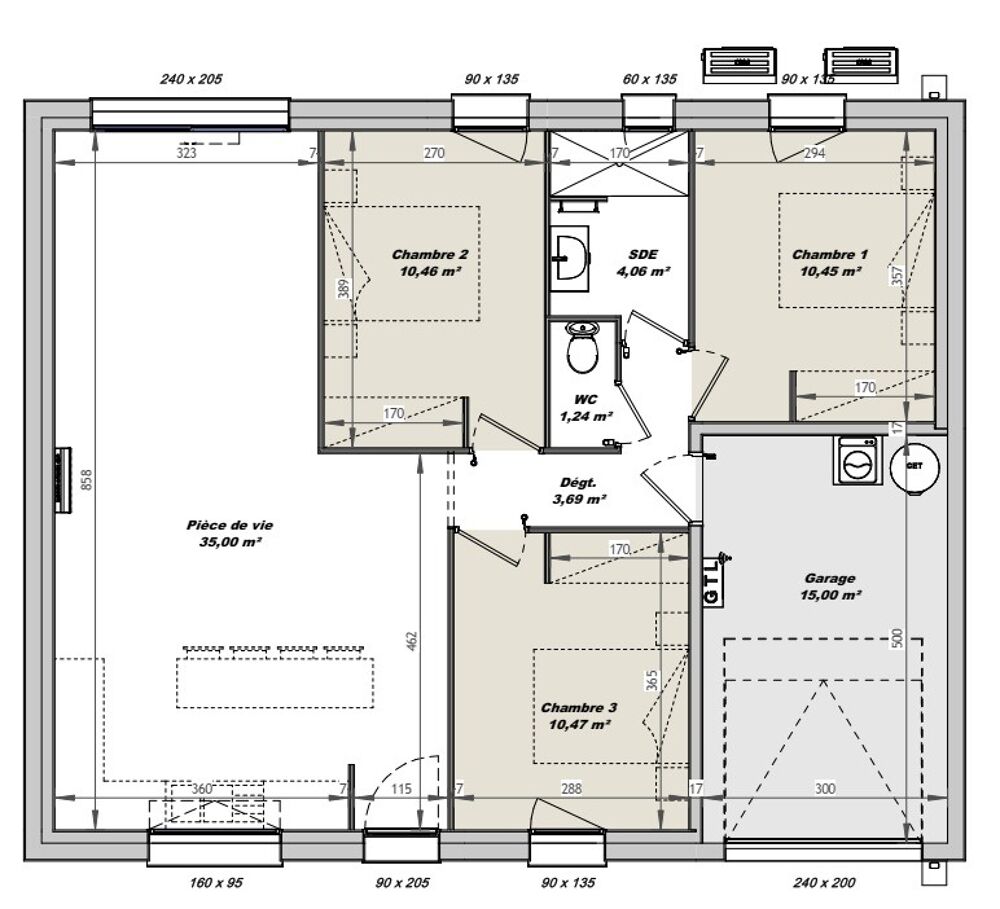 MAISON À CONSTRUIRE DE 75 M² À BRETIGNOLLES-SUR-MER, 4 P....
