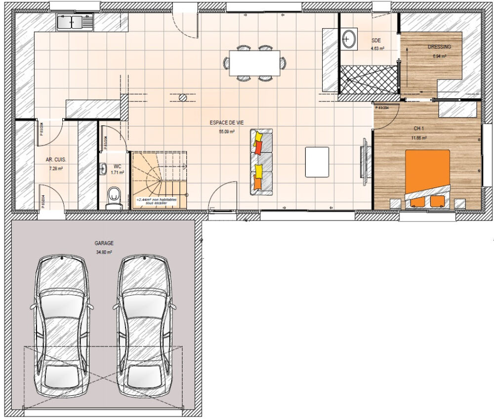 Feneu : maison T6 (142 m²) à vendre Emplacement priv....