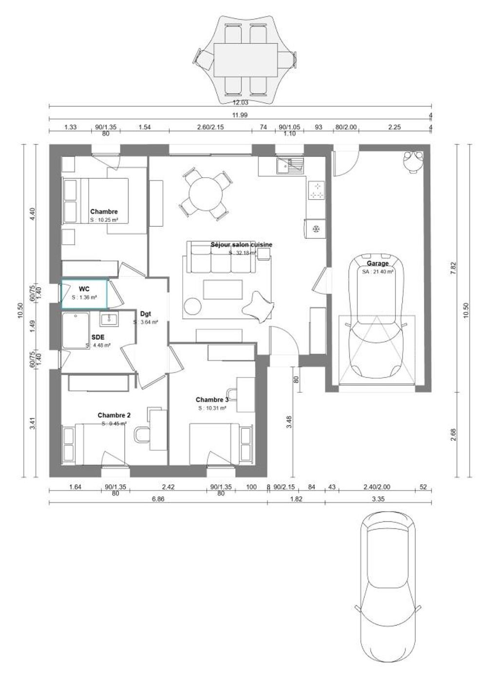 vente Maison - 4 pièce(s) - 70 m² Saint-Hilaire-la-Forêt (85440)