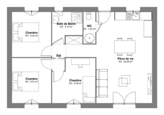  Maison  vendre 4 pices 64 m