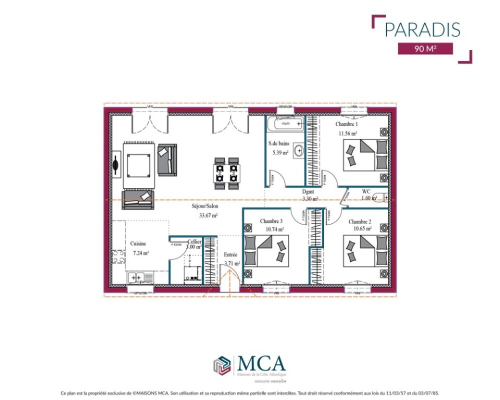 vente Maison - 4 pièce(s) - 78 m² Saint-Pierre-d'Irube (64990)