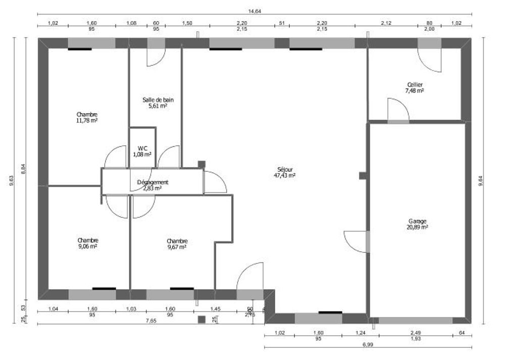 VENTE d'une maison T5 (88 m²) à Saint-Mars-d'Outillé<BR/....