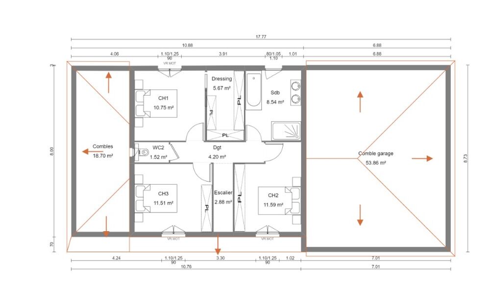 vente Maison - 4 pièce(s) - 130 m² Isle (87170)