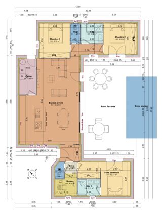 vente Maison - 5 pièce(s) - 116 m² Noyant-de-Touraine (37800)