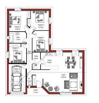  Maison  vendre 4 pices 125 m