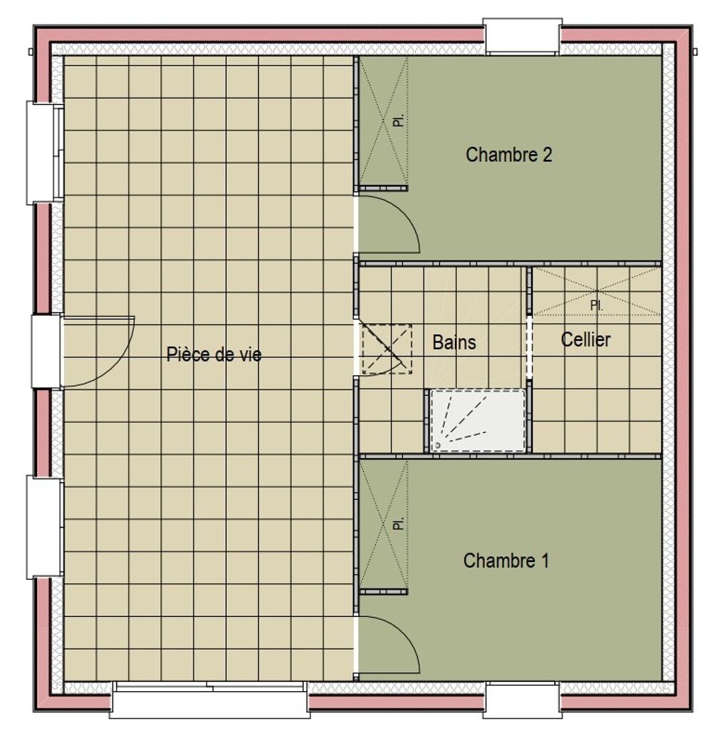Maison de 4 pièces (55 m²) en vente à Coulans-sur-Gée<BR....