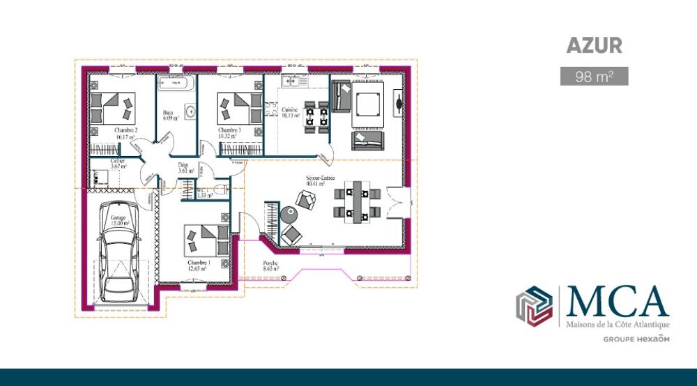 VENTE : maison de 4 pièces (98 m²) à Croignon IDÉALE....