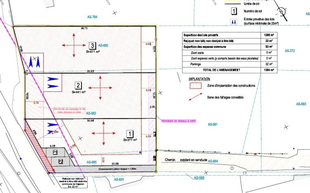 vente Terrain - 471 m² Velleron (84740)