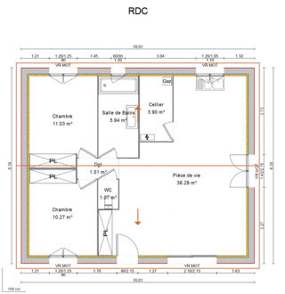 vente Maison - 5 pièce(s) - 65 m² Montbrison (42600)