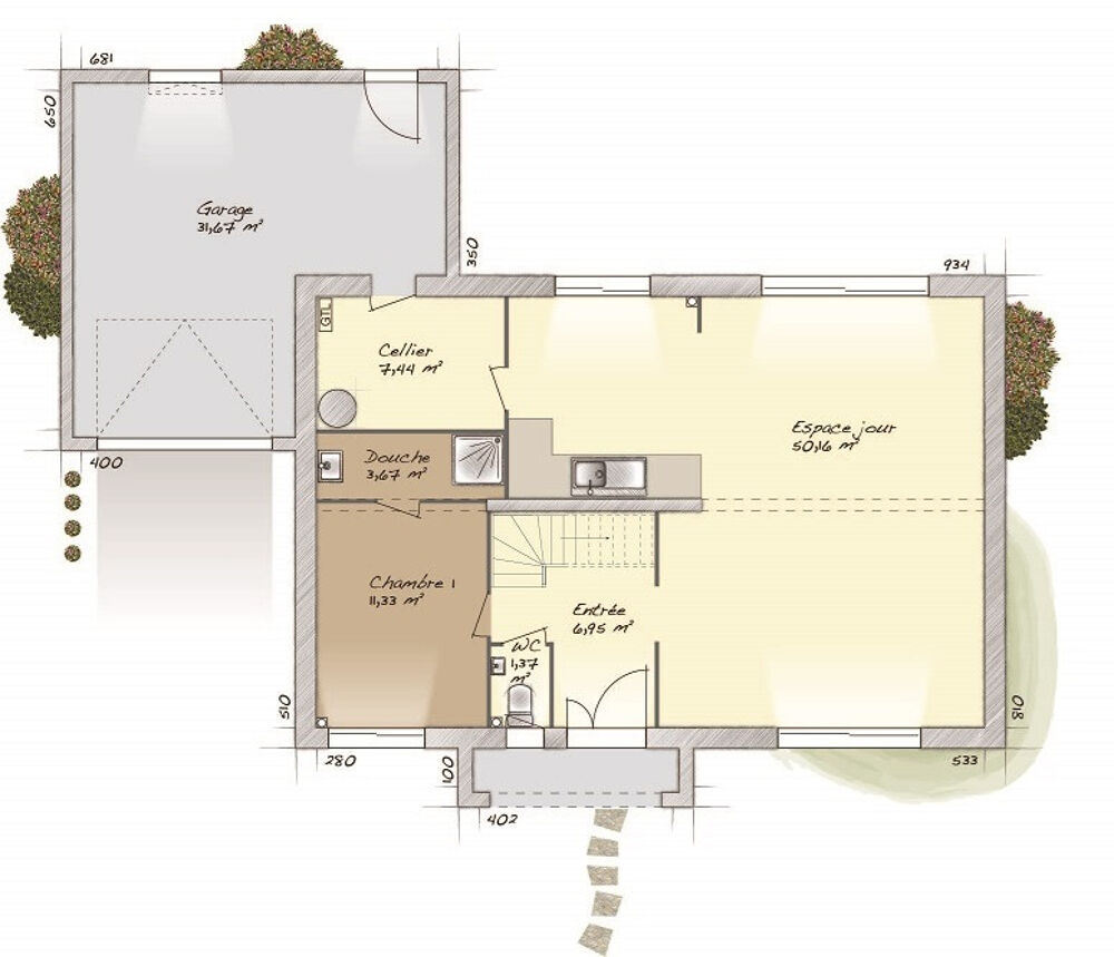 MAISON À CONSTRUIRE DE 160 M² IDÉALEMENT SITUÉE À MONTMO....