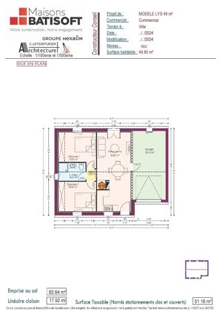  Maison  vendre 3 pices 50 m
