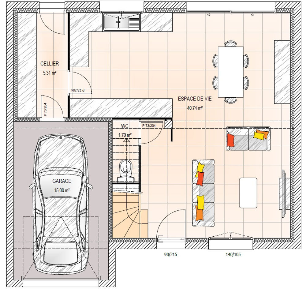 vente Maison - 6 pièce(s) - 104 m² Verrie (49400)
