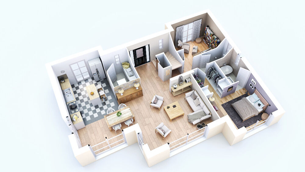 Sur un terrain de 540 m² à Arès, ce projet de constructi....