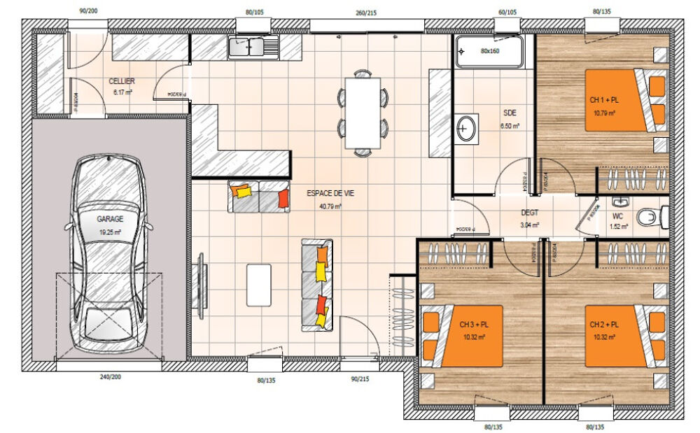 MAISON À CONSTRUIRE DE 89 M² PROCHE DE CHOLET C....